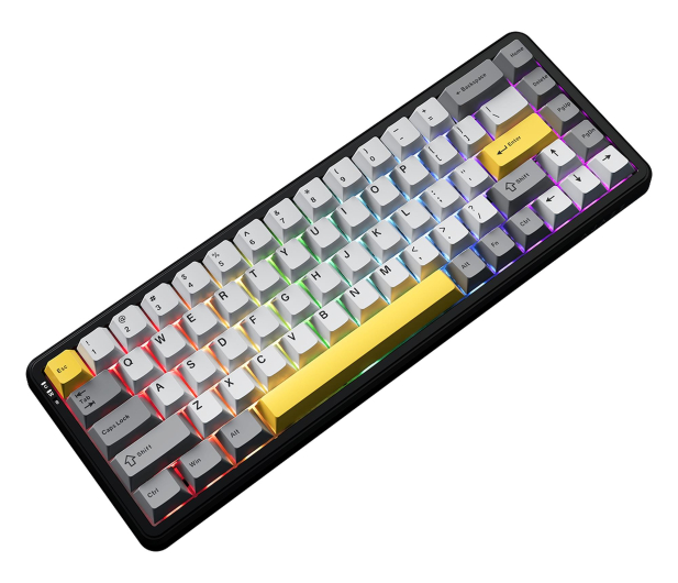 Ajazz AK680 MAX (8+8K) Magnetic Switch Black Gray Yellow RGB - 1536359 - zdjęcie 2